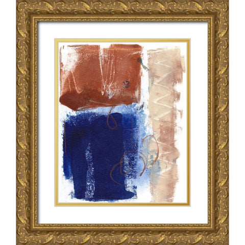 Living Colors I Gold Ornate Wood Framed Art Print with Double Matting by Combs, Joyce