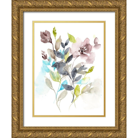 Flowers in the Mix II Gold Ornate Wood Framed Art Print with Double Matting by Goldberger, Jennifer