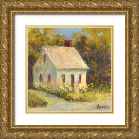 Sweet Cottage I Gold Ornate Wood Framed Art Print with Double Matting by Wendling, Marilyn
