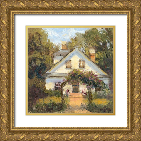 Sweet Cottage II Gold Ornate Wood Framed Art Print with Double Matting by Wendling, Marilyn