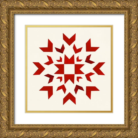 Nordic Square I Gold Ornate Wood Framed Art Print with Double Matting by Scarvey, Emma