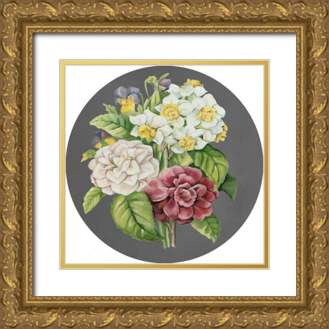 Dramatic Floral Bouquet II Gold Ornate Wood Framed Art Print with Double Matting by Meagher, Megan