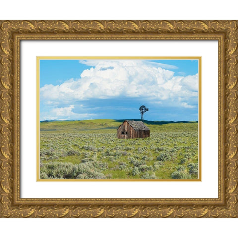 Barn Scene IV Gold Ornate Wood Framed Art Print with Double Matting by McLoughlin, James