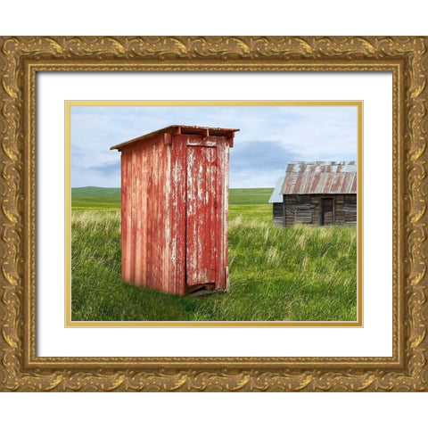 Barn Scene XIII Gold Ornate Wood Framed Art Print with Double Matting by McLoughlin, James