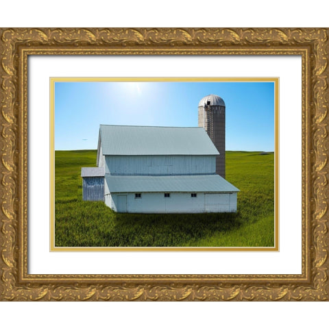 Barn Scene XVIII Gold Ornate Wood Framed Art Print with Double Matting by McLoughlin, James
