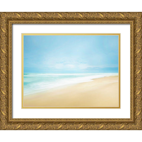 Beachscape Photo IV Gold Ornate Wood Framed Art Print with Double Matting by McLoughlin, James