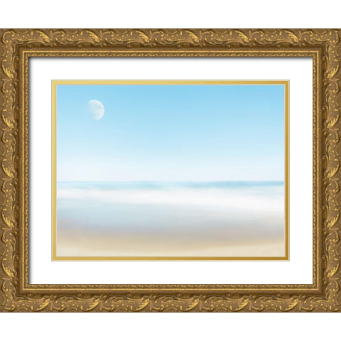 Beachscape Photo VI Gold Ornate Wood Framed Art Print with Double Matting by McLoughlin, James