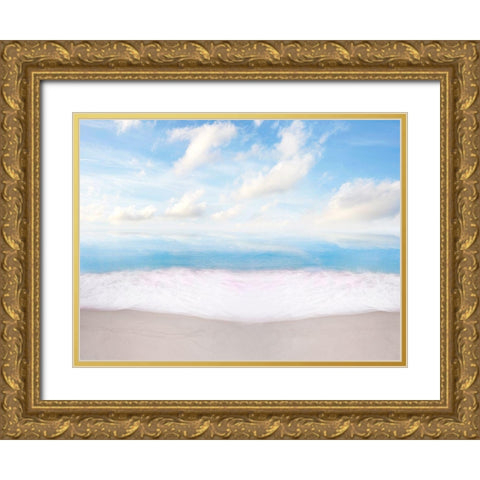 Beachscape Photo VII Gold Ornate Wood Framed Art Print with Double Matting by McLoughlin, James