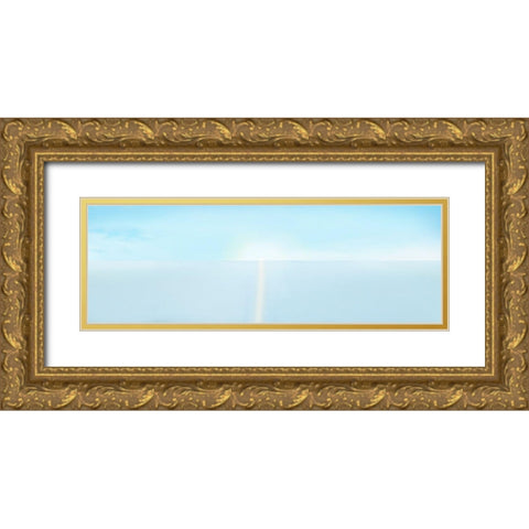 Beachscape Panorama IV Gold Ornate Wood Framed Art Print with Double Matting by McLoughlin, James