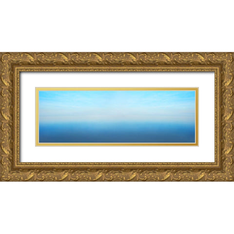 Beachscape Panorama V Gold Ornate Wood Framed Art Print with Double Matting by McLoughlin, James