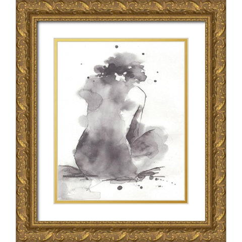 Waterforms I Gold Ornate Wood Framed Art Print with Double Matting by Parker, Jennifer Paxton