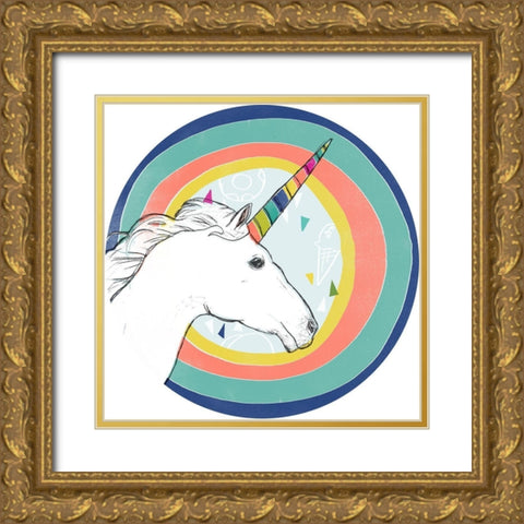 Funky Fun III Gold Ornate Wood Framed Art Print with Double Matting by Vess, June Erica