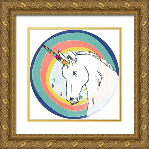 Funky Fun IV Gold Ornate Wood Framed Art Print with Double Matting by Vess, June Erica