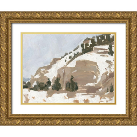 Snowy Rise II Gold Ornate Wood Framed Art Print with Double Matting by Green, Jacob