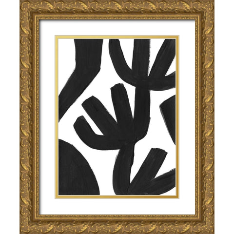 Jungle Satellite VII Gold Ornate Wood Framed Art Print with Double Matting by Vess, June Erica