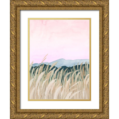 Wheaten Dawn II Gold Ornate Wood Framed Art Print with Double Matting by Popp, Grace