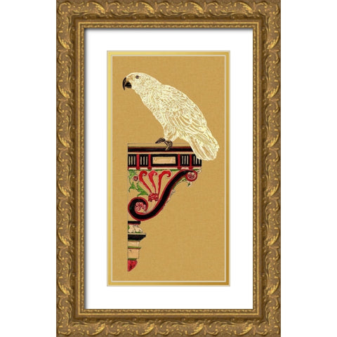 Bird Impression IV Gold Ornate Wood Framed Art Print with Double Matting by Wang, Melissa