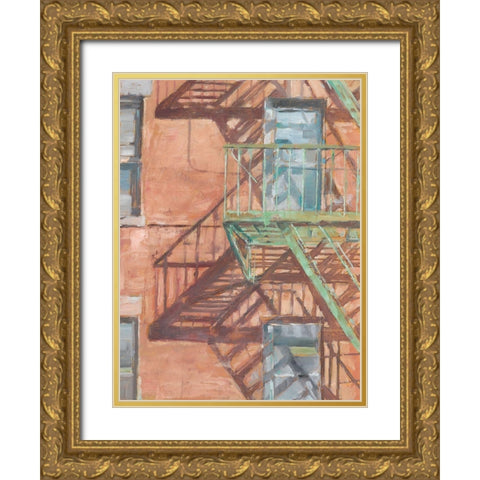 Urban Facade I Gold Ornate Wood Framed Art Print with Double Matting by Harper, Ethan