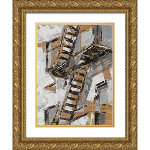 Escape II Gold Ornate Wood Framed Art Print with Double Matting by Harper, Ethan