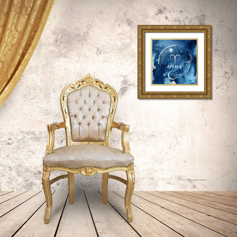 Watercolor Astrology I Gold Ornate Wood Framed Art Print with Double Matting by Popp, Grace