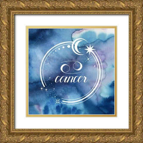Watercolor Astrology IV Gold Ornate Wood Framed Art Print with Double Matting by Popp, Grace