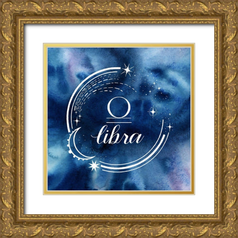 Watercolor Astrology VII Gold Ornate Wood Framed Art Print with Double Matting by Popp, Grace