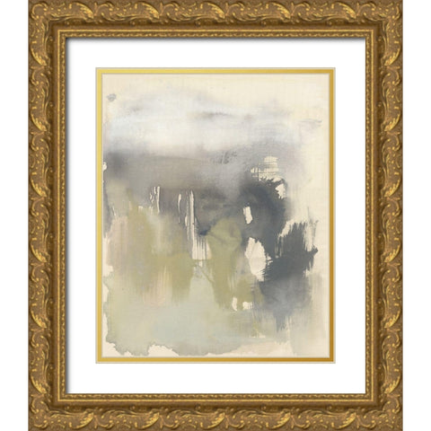 Poured Neutrals I Gold Ornate Wood Framed Art Print with Double Matting by Goldberger, Jennifer