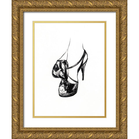 Black Heels I Gold Ornate Wood Framed Art Print with Double Matting by Harper, Ethan