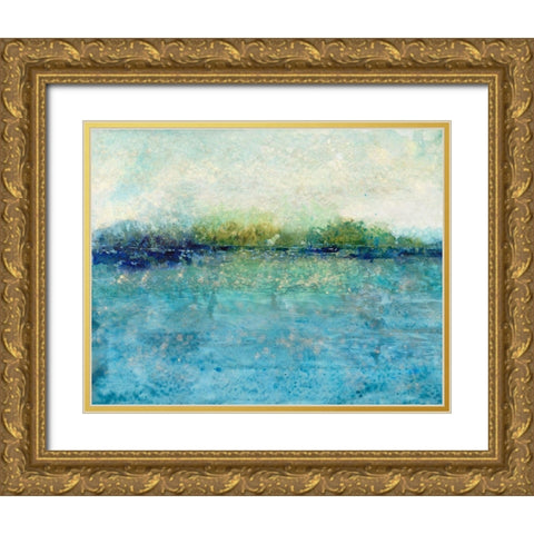 Shimmering Water II Gold Ornate Wood Framed Art Print with Double Matting by OToole, Tim