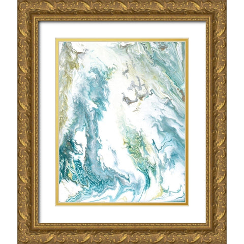 Tidal Drift II Gold Ornate Wood Framed Art Print with Double Matting by Studio W