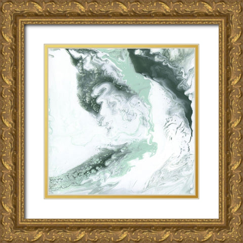 Moss Agate II Gold Ornate Wood Framed Art Print with Double Matting by Studio W