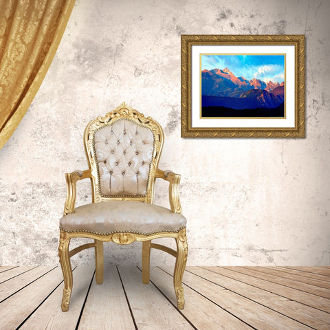 Mountainscape Photograph I Gold Ornate Wood Framed Art Print with Double Matting by McLoughlin, James