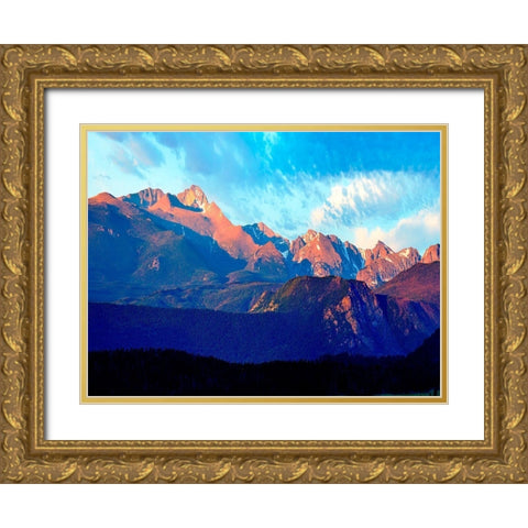 Mountainscape Photograph I Gold Ornate Wood Framed Art Print with Double Matting by McLoughlin, James