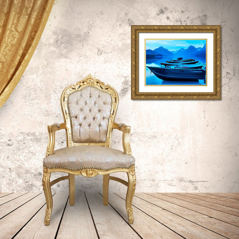 Mountainscape Photograph IV Gold Ornate Wood Framed Art Print with Double Matting by McLoughlin, James