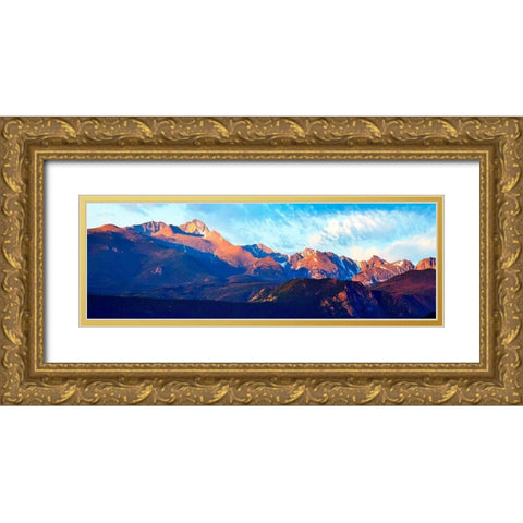 Mountainscape Panorama III Gold Ornate Wood Framed Art Print with Double Matting by McLoughlin, James