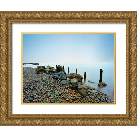 Seascape Photo I Gold Ornate Wood Framed Art Print with Double Matting by McLoughlin, James