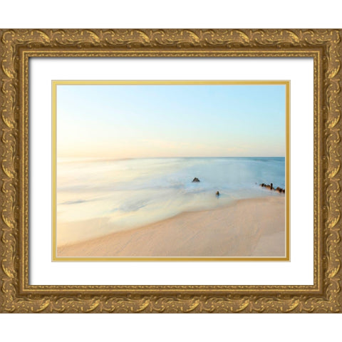 Seascape Photo II Gold Ornate Wood Framed Art Print with Double Matting by McLoughlin, James