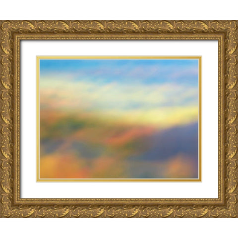 Soft Landscape I Gold Ornate Wood Framed Art Print with Double Matting by McLoughlin, James