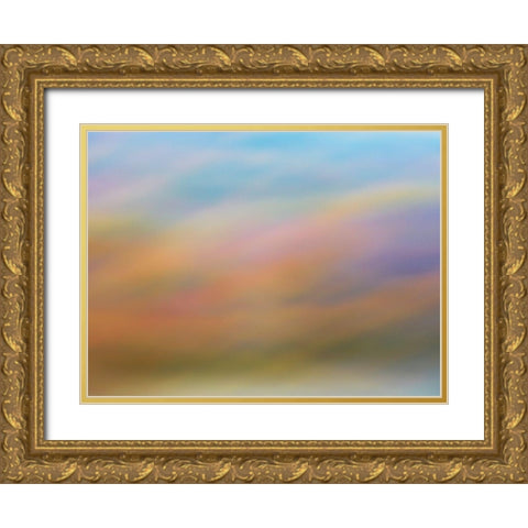 Soft Landscape III Gold Ornate Wood Framed Art Print with Double Matting by McLoughlin, James