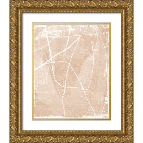 Linje I Gold Ornate Wood Framed Art Print with Double Matting by Vess, June Erica