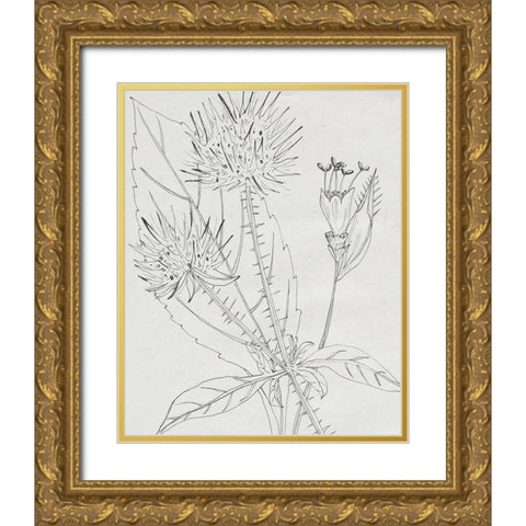 Wild Blossoms I Gold Ornate Wood Framed Art Print with Double Matting by Wang, Melissa