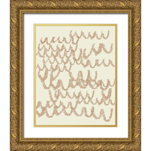 Scalloped II Gold Ornate Wood Framed Art Print with Double Matting by Goldberger, Jennifer