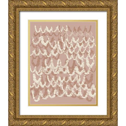 Scalloped IV Gold Ornate Wood Framed Art Print with Double Matting by Goldberger, Jennifer