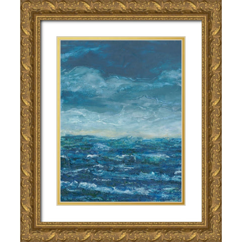 Dark Seas I Gold Ornate Wood Framed Art Print with Double Matting by Chandler, Sharon