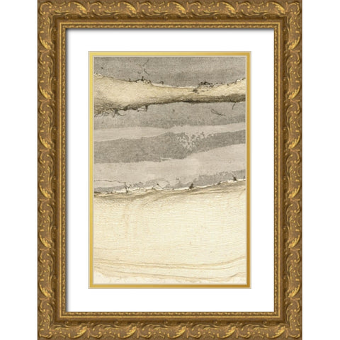Embellished Flux II Gold Ornate Wood Framed Art Print with Double Matting by Lam, Vanna