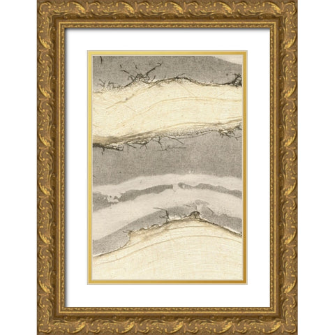 Embellished Flux III Gold Ornate Wood Framed Art Print with Double Matting by Lam, Vanna