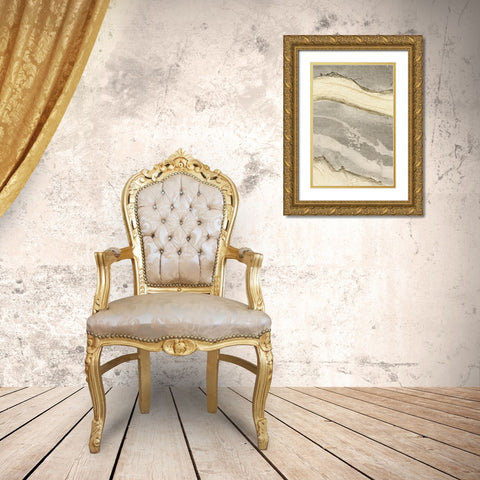 Embellished Flux IV Gold Ornate Wood Framed Art Print with Double Matting by Lam, Vanna