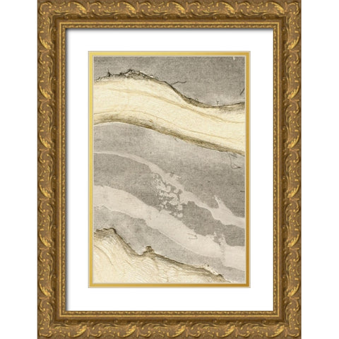 Embellished Flux IV Gold Ornate Wood Framed Art Print with Double Matting by Lam, Vanna