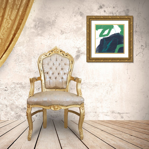 Jungle Gesture I Gold Ornate Wood Framed Art Print with Double Matting by Vess, June Erica