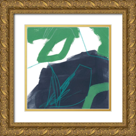 Jungle Gesture I Gold Ornate Wood Framed Art Print with Double Matting by Vess, June Erica